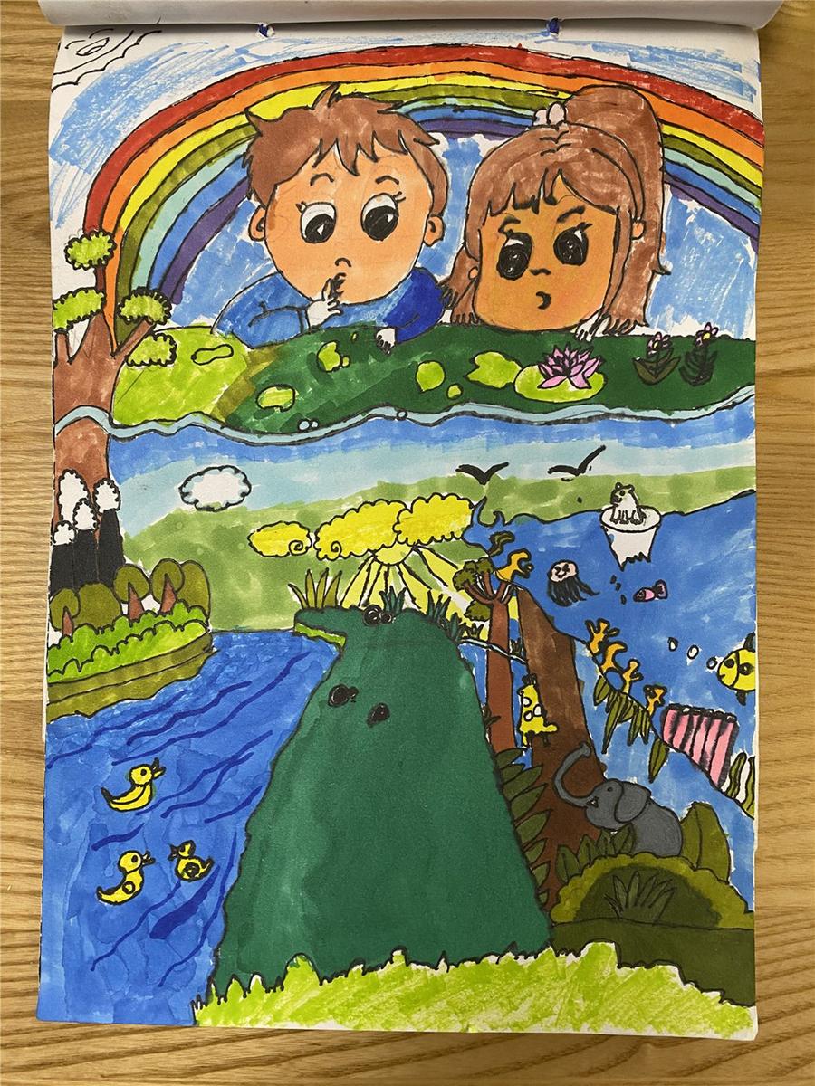 《夏日彩虹，保護(hù)地球》 孫睿陽 7歲