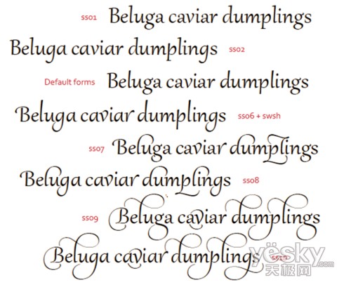 圖為:Gabriola精制字體