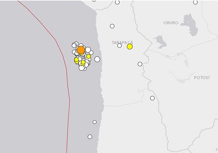 智利過(guò)去一個(gè)月內(nèi)發(fā)生近百次地震數(shù)次超6.0級(jí)